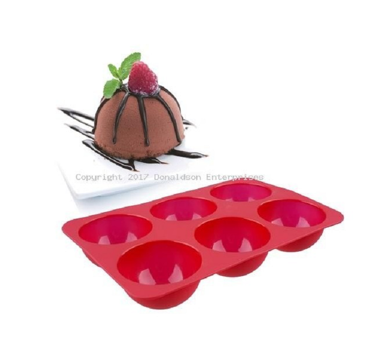 Silicone Chocolate Mold Silicon Ball Cake Moulds 3D Half Sphere Candy  Truffle Baking Tray