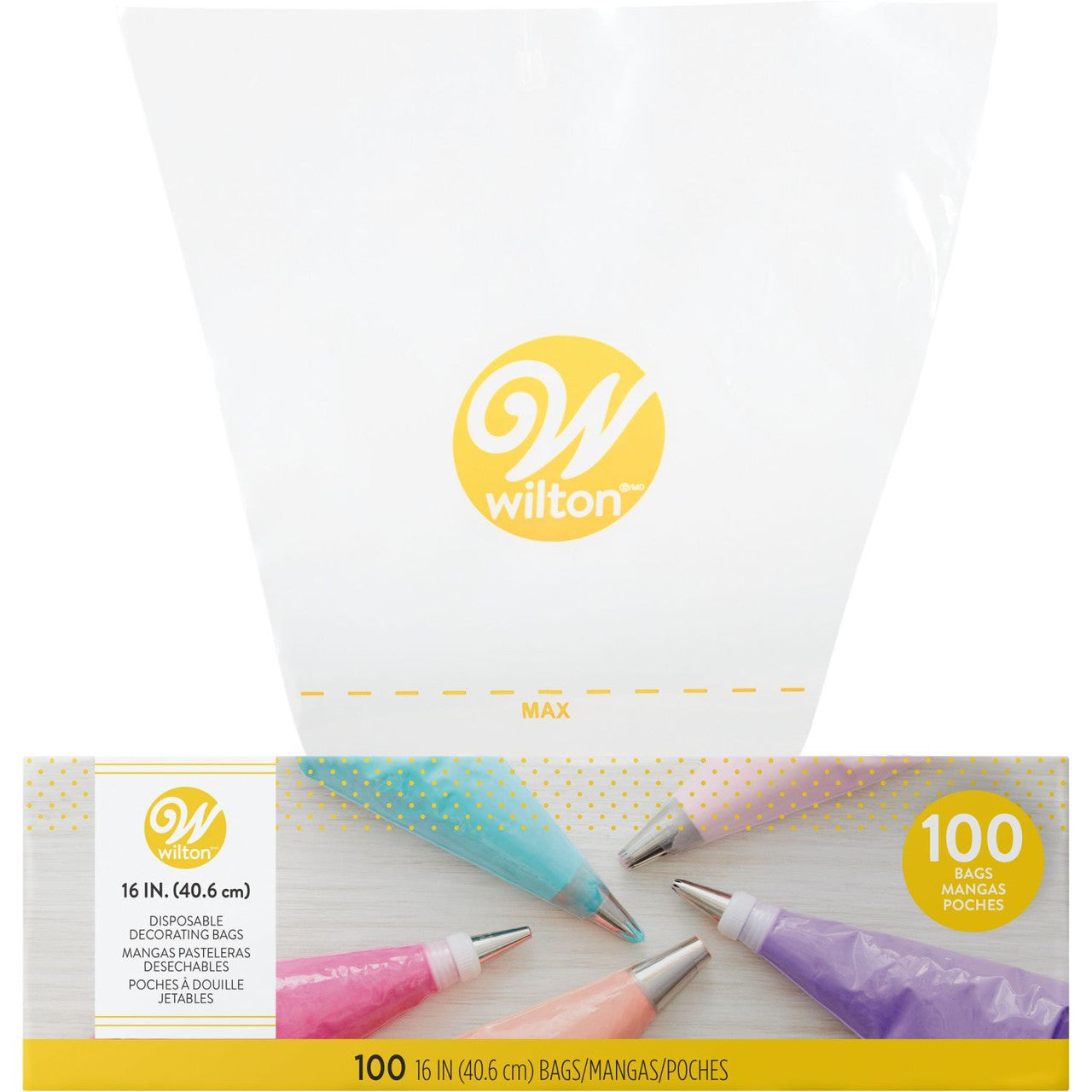 Disposable piping bags 16 inch pack of 100 by Wilton