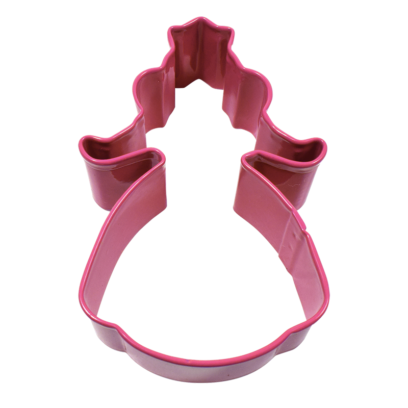 Pink metal Princess cookie cutter