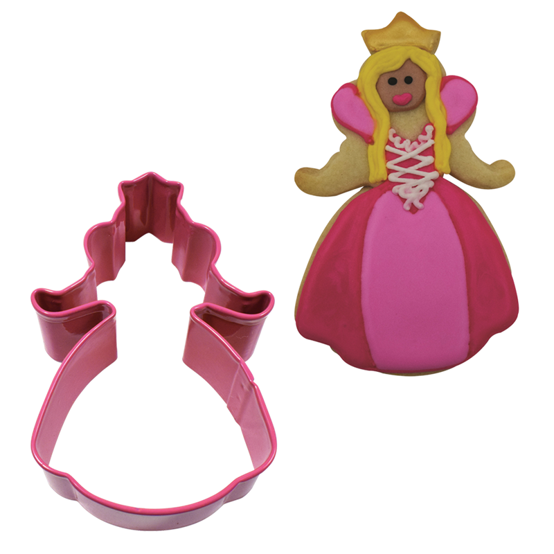 Pink metal Princess cookie cutter