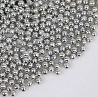 Cachous Silver sugar pearls 4mm balls 500g