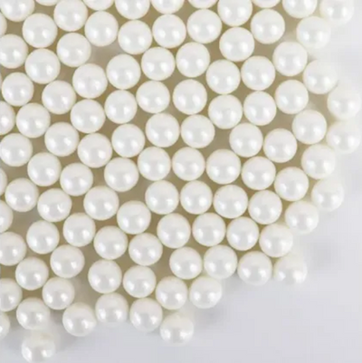 7mm sugar pearls Pearlised shimmer White 100g