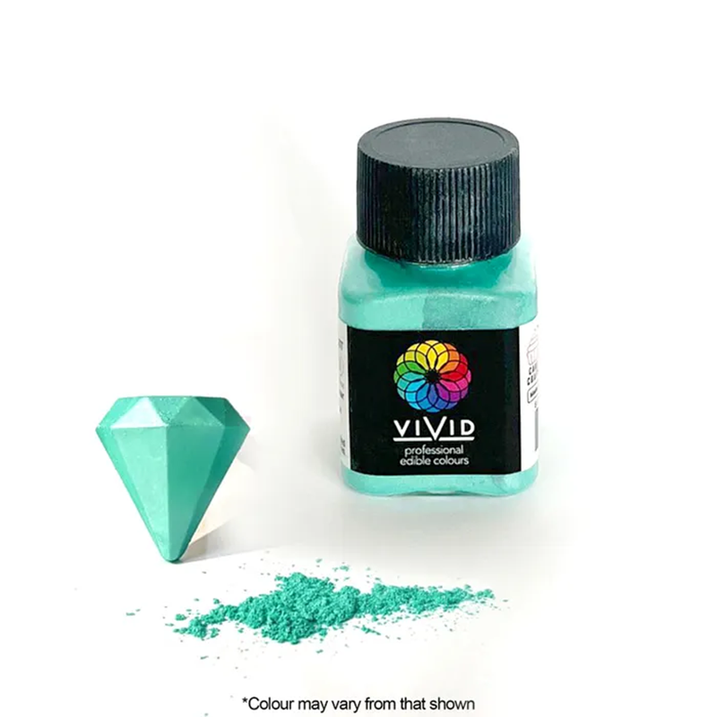 Vivid Aquamarine 10g pot Edible Metallic lustre dust