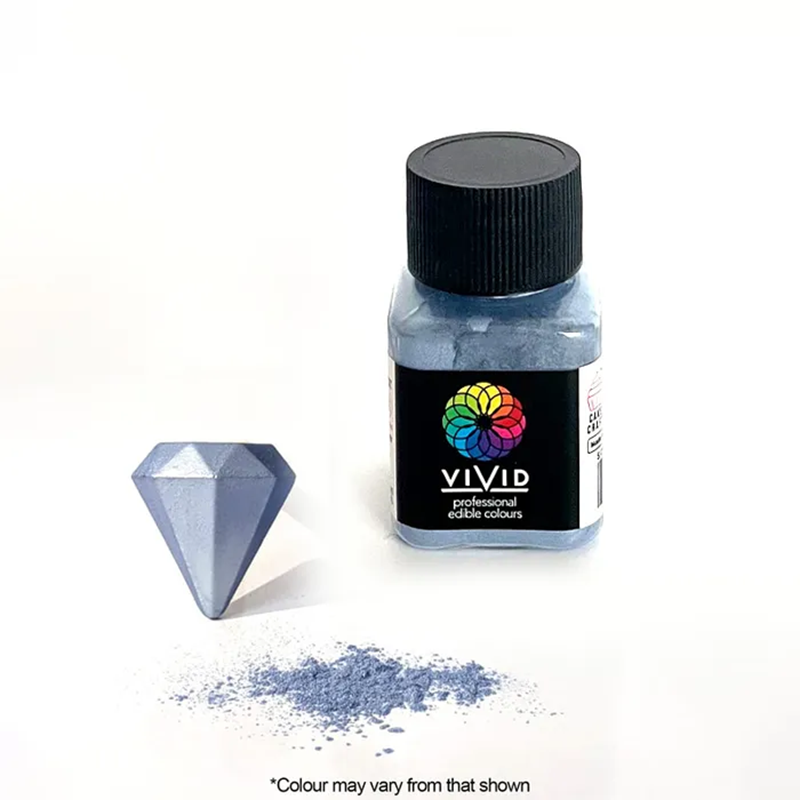 Vivid Baby Blue 10g pot Edible Metallic lustre dust