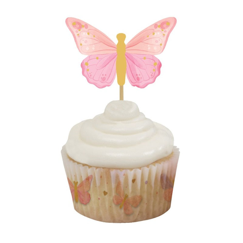 Butterfly cupcake picks pack of 12