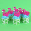 Flamingo tropical cupcake decorating kit with baking cups and edible birds