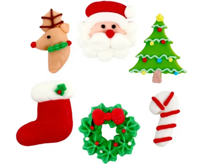 Dear Santa Christmas icing decorations Pack of 12