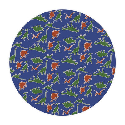 Dinosaur cupcake papers pattern #1 Blue paper with Green and Orange Dinosaurs