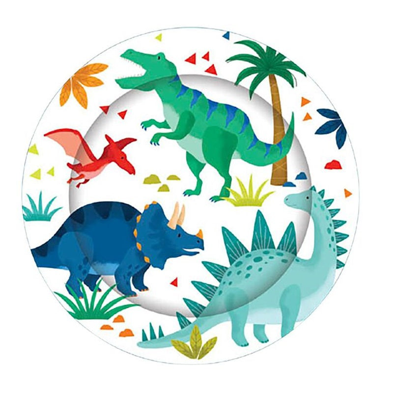 Dinosaur silhouette party plates pack of 8