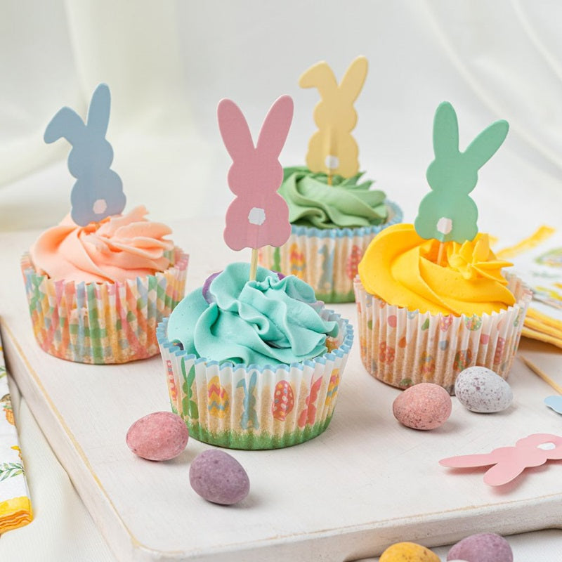 Pastel bunny with outlet cupcake