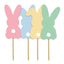 Pastel Bunny cupcake picks pack of 12