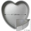 8 inch heart shape cake pan by PME showing measurements