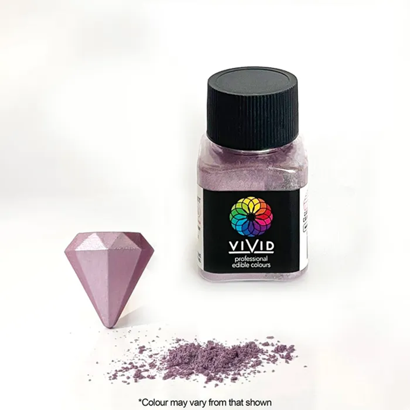 Vivid Lilac 10g pot Edible Metallic lustre dust