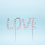 Silver metal LOVE cake topper