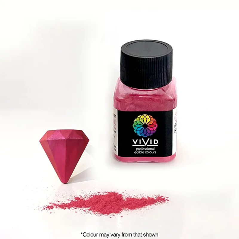 Vivid Magenta 10g pot Edible Metallic lustre dust