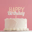 MILKSHAKE Happy Birthday layered acrylic Cake Topper - Caramel