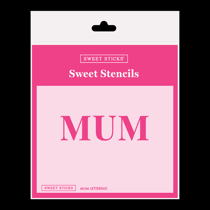 Mum Lettering Stencil by Sweet Sticks