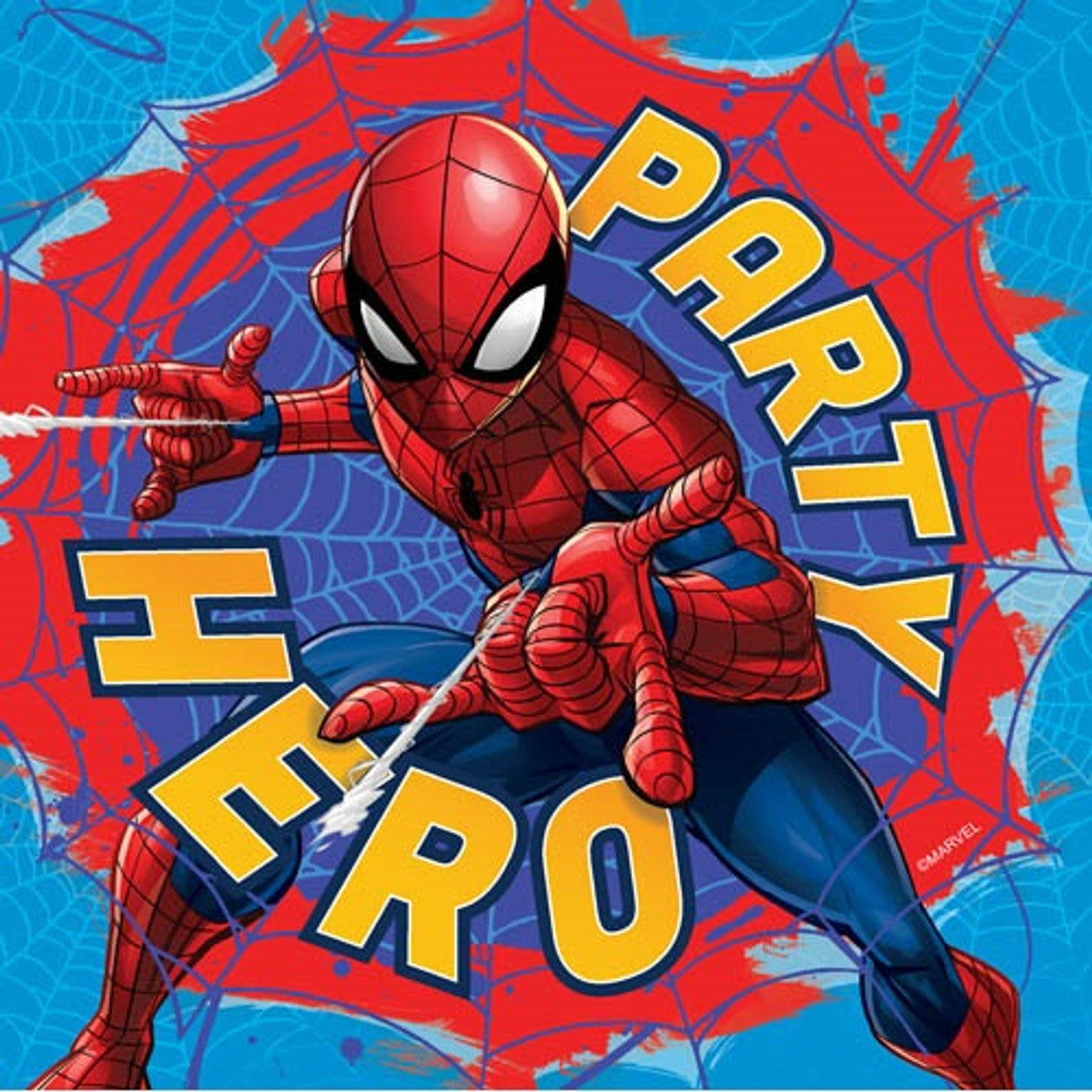 Spiderman party lunch napkins serviettes style no 1