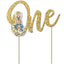 Beatrix Potter™ Peter Rabbit™ 1st Birthday "One" Glitter Cake Topper