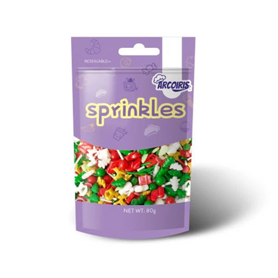 Reindeer and Christmas Trees Sprinkle medley mix 80g by Arcoiris