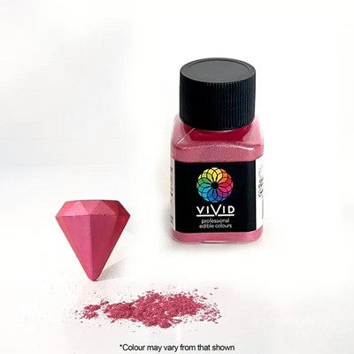 Vivid Super Pink 10g pot Edible Metallic lustre dust