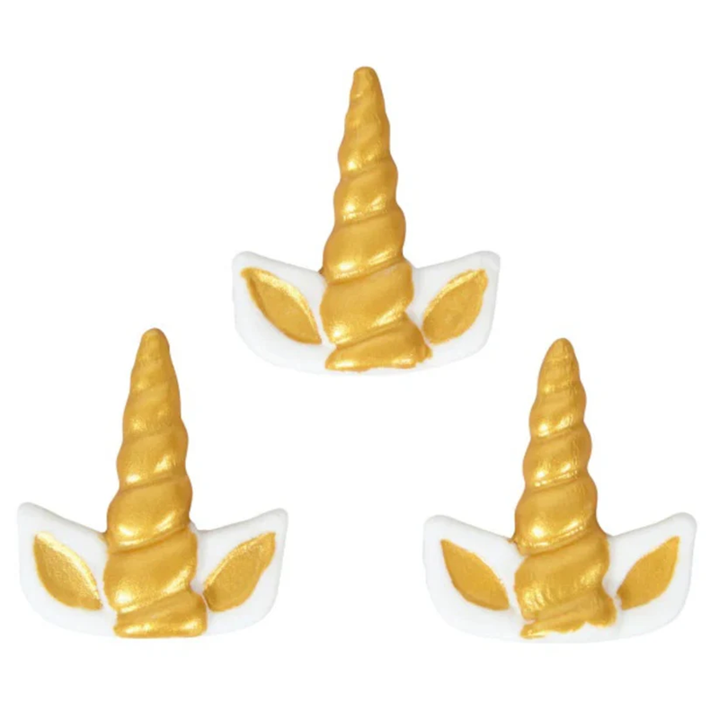 Royal icing unicorn horn and ears