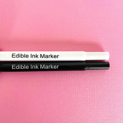 Vivid Edible black & white twin tip marker pens by Cake Craft