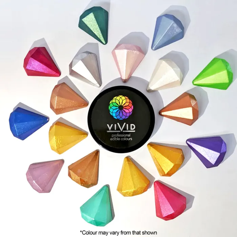 Vivid Champagne 10g pot Edible Metallic lustre dust