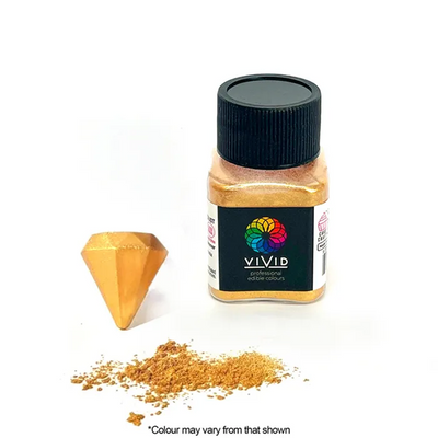 Vivid Warm Gold 10g pot Edible Metallic lustre dust