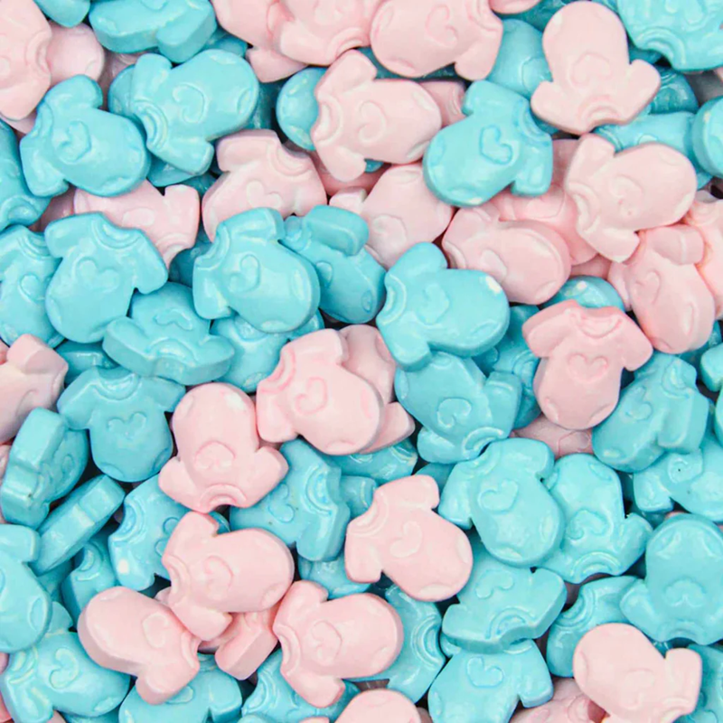 Baby Onesie Pink & Blue Sprinkle mix by Krazy Sprinkles