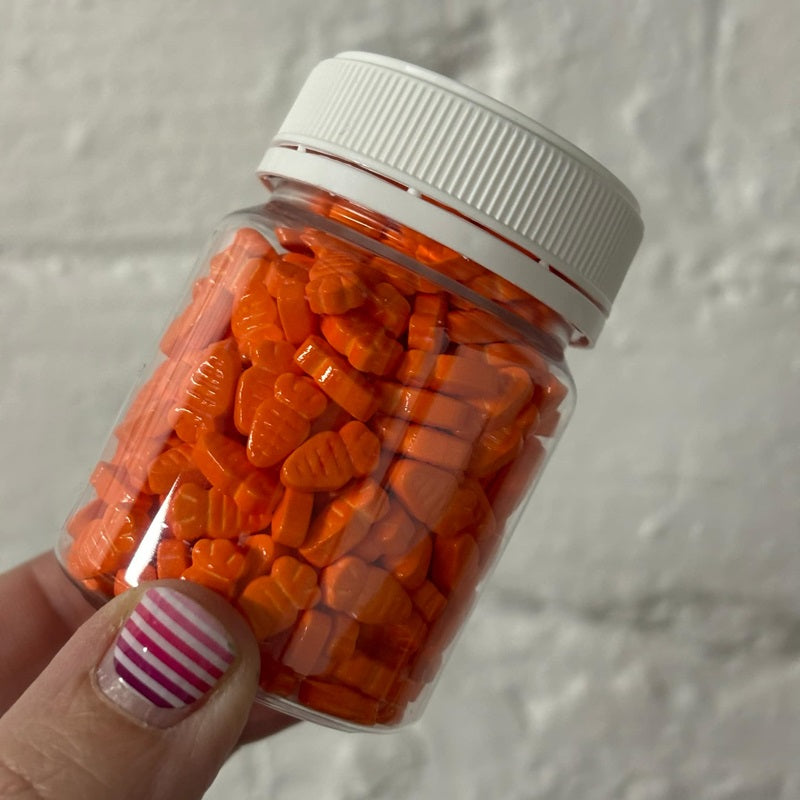 Carrot Shaped sprinkles jar