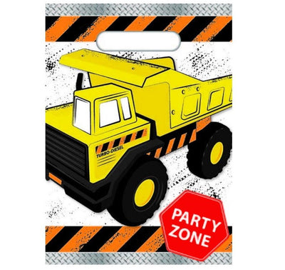 Construction vehicle Party loot bags (8) style no 1