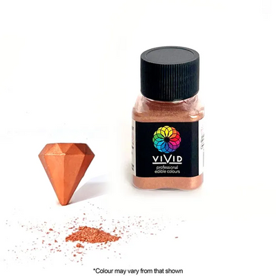 Vivid Copper 10g pot Edible Metallic lustre dust