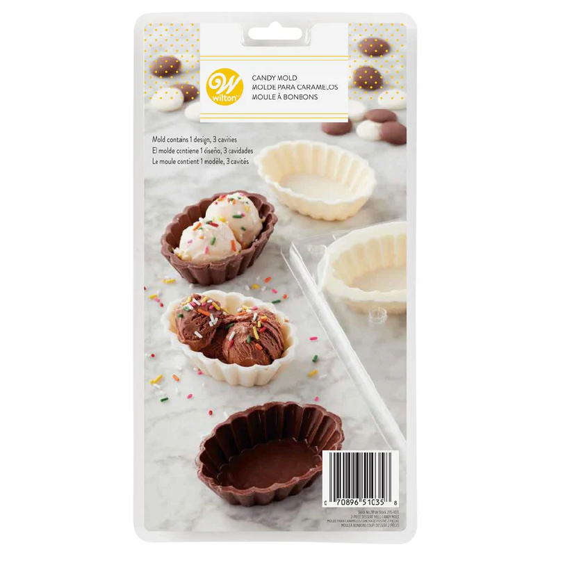 Oval shape dessert shell chocolate mould