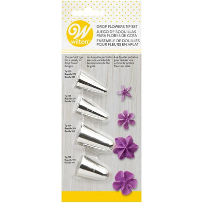 Wilton 4 piece Drop Flowers Tip or piping nozzle set