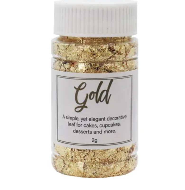 Gold decorating leaf flakes