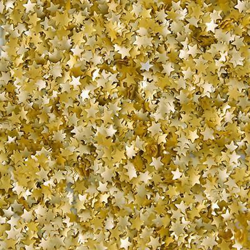 Edible glitter shapes Gold stars by Wilton