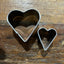 Pair of mini heart cookie cutters small & medium