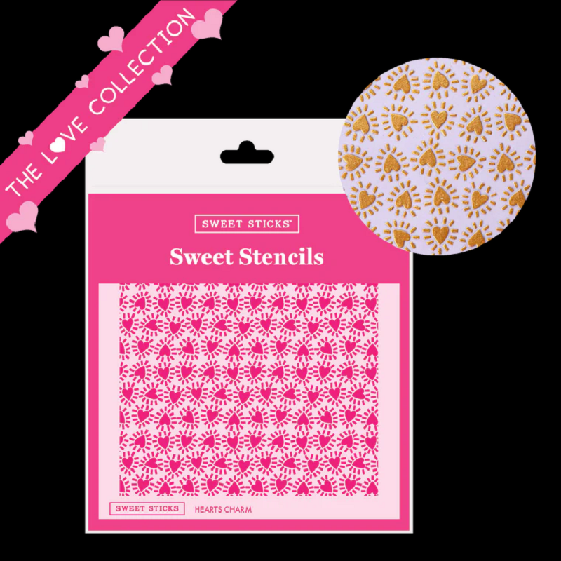 Hearts Charm Stencil by Sweet Sticks