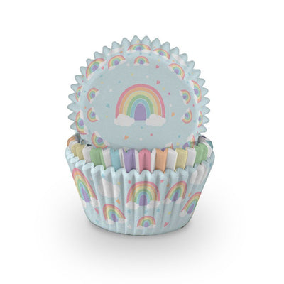 Pastel Rainbow Cupcake papers pack of 75