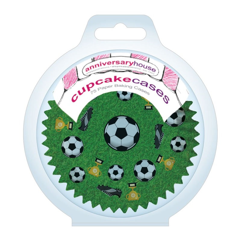 Soccer or football cupcake paper baking cups