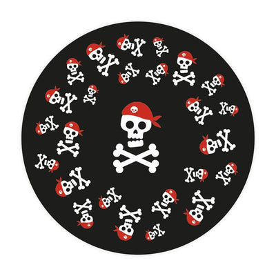 Pirates Treasure Map Cupcake papers design #1 Black with Skull and Crossbones