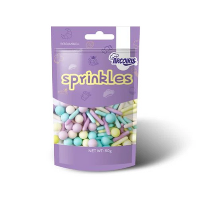 80g sprinkle medley by Arcoiris Pastel Pearl Balls and rods