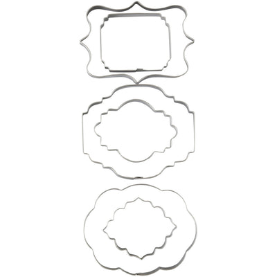 Set 6 fondant plaque or cookie cutters