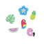 Edible cupcake toppers pack of 6 gumpaste icing decorations Tropical party