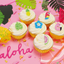 Edible cupcake toppers pack of 6 gumpaste icing decorations Tropical party