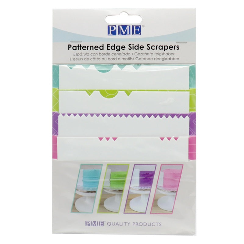 Pme pattern edge icing comb scrapers set 4