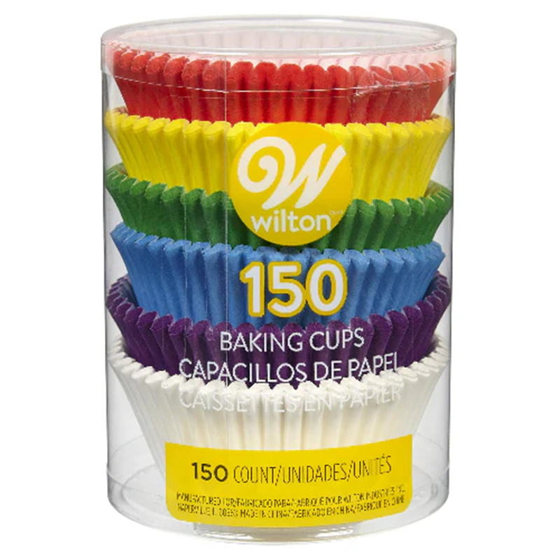 Primary rainbow standard cupcake papers 150 pack