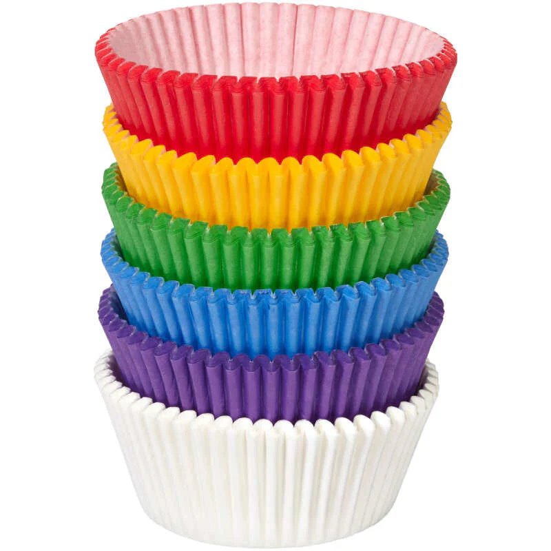 Primary rainbow standard cupcake papers 150 pack