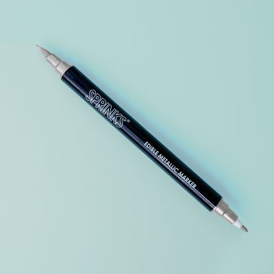 Edible metallic marker pen Silver